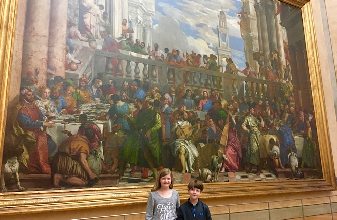 Large paintings at The Louvre Paris France