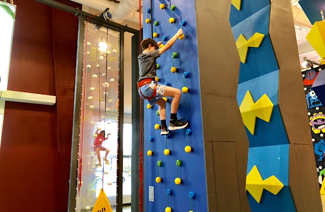 Discover the 10+ Best Things to Do in Rocky Mount NC as featured by top NC family travel blog, More than Main Street; Rocky Mount Event Center Climbing Wall