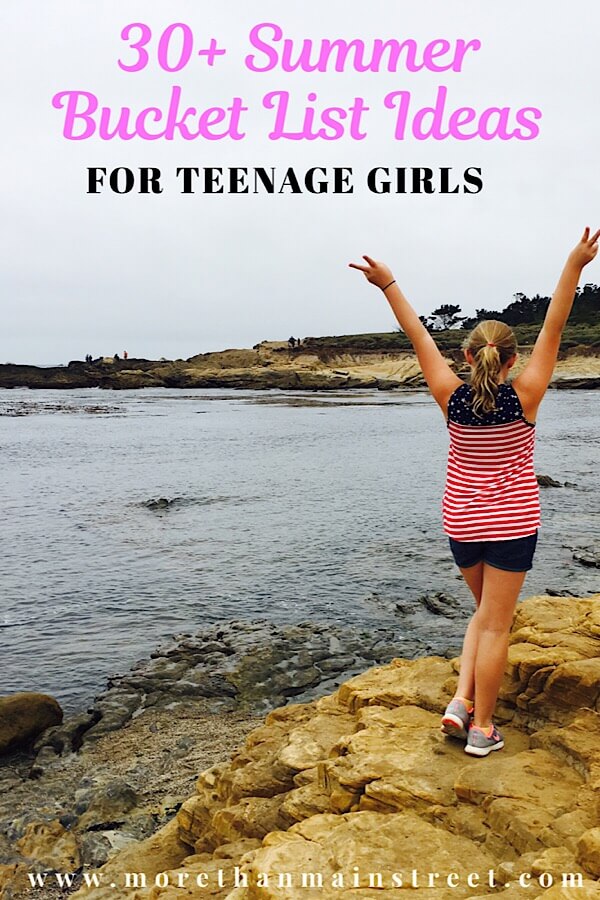 A Complete summer bucket list for teens featured by top US family travel blog, More Than Main Street: image of Girl by the water in Big Sur California.