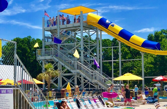 Jungle Rapids Family Fun Park review featured by top NC family travel blog, More Than Main Street: image of Wilmington water park.