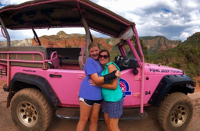 Top US family travel blog, More than Main Street, shares the ultimate 2 week Utah Arizona road trip itinerary; Pink Jeep tour in Sedona, Arizona!