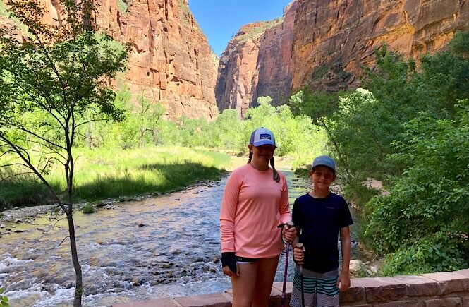 Riverside Walk Hike to the Narrows at Zion National Park.