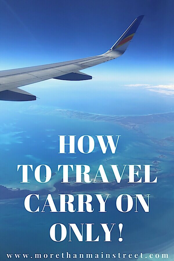 Carry on travel tips