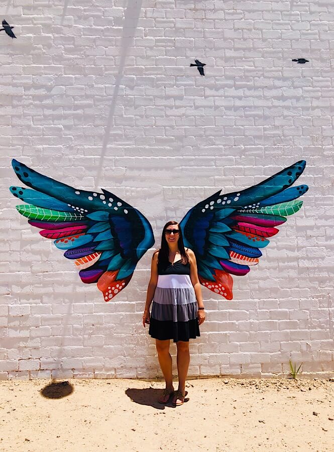 Phoenix Street Art: 11 Incredible Roosevelt Row Murals featured by top US travel blog, More than Main Street: wings street art phoenix arizona