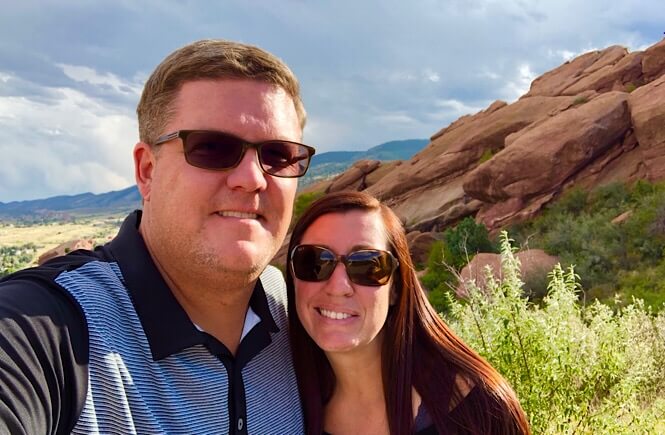 The Ultimate Denver Itinerary featured by top US family travel blog, More Than Main Street: Couple at Red Rocks Amphitheater