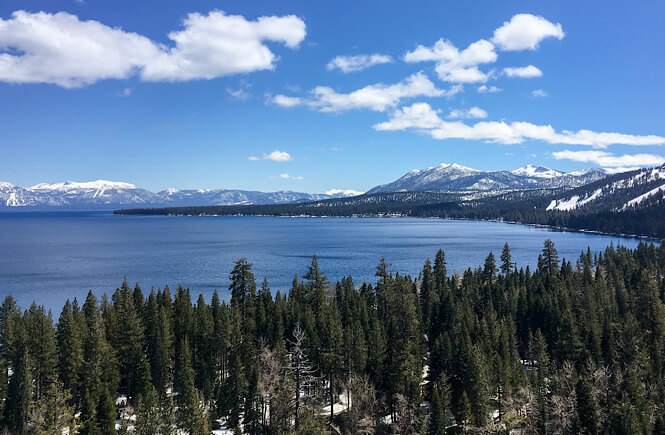 Top 15 unique spring break vacations in the USA for families featured by US family travel blog, More Than Main Street: Lake Tahoe