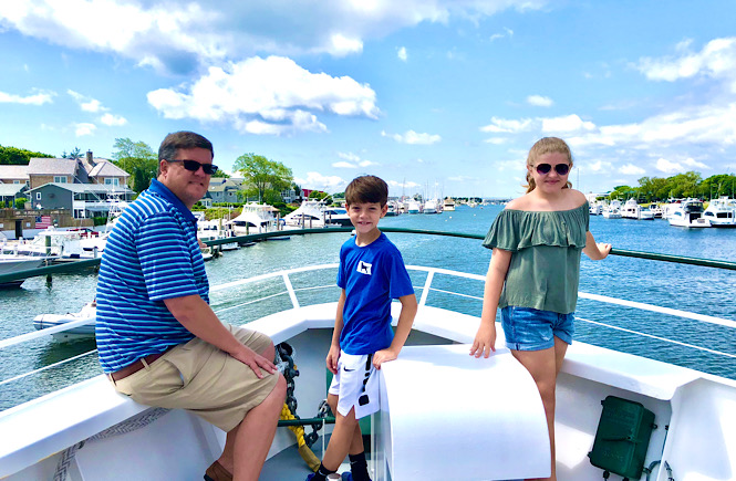 Top ten things to do on a day trip to Martha's Vineyard from Falmouth featured by US family travel blog, More than Main Street; ferry ride on the Island Queen.