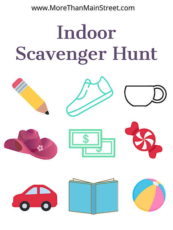 Top 10 Stay At Home Adventures for Your Family featured by top lifestyle and US travel blog, More than Main Street: scavenger hunt for toddlers.