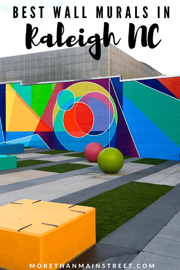 Top 10 Raleigh NC Murals to Visit with your Family featured by top US travel blog More than Main Street; Color pop wall at Marbles Kids Museum.