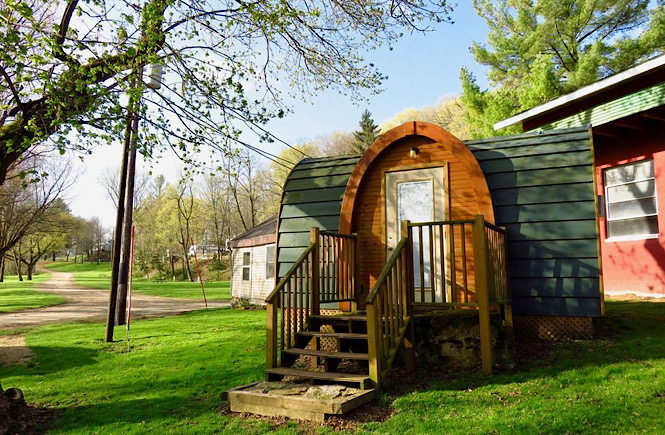 15+ Cool & Unique Places to Stay in the USA featured by top US travel blog, More than Main Street alongside fellow travel bloggers; Spook Cave in Iowa.