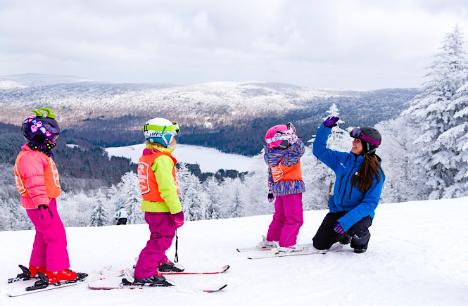 Ski school at Snowshoe Mountain West Virginia