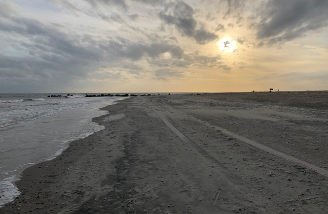 The beach in Beaufort North Carolina