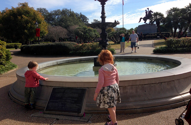 Visiting New Orleans on a winter family vacation.