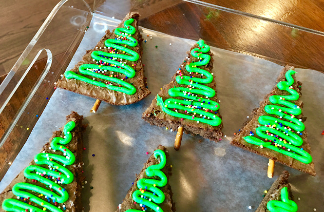 Christmas tree brownies are a simple and fun holiday tradition.