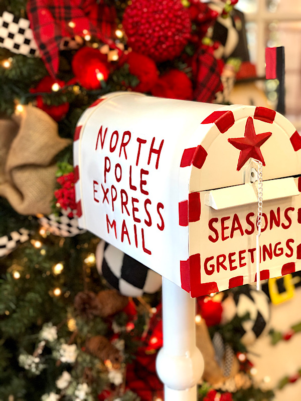 North pole express mail mailbox- make sure you send your letter to Santa!