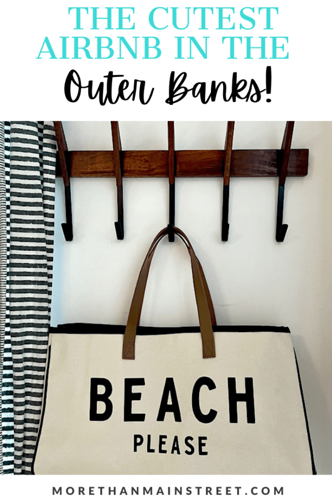 The cutest Nags Head vacation rental: image of bag that says "Beach please"