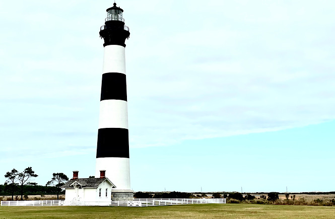 Bodie Island Lighthouse in Nags Head is one of the best things to do in Nags Head on the Outer Banks NC.