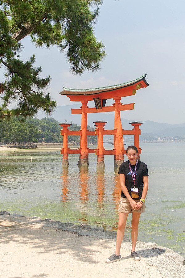 Girl traveling to Japan as a teenager.