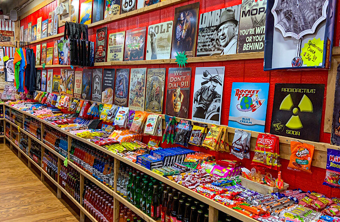 The display at a store called Rocket Fizz in Asheville NC.