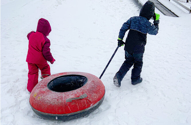 Zip n' Slip tubing- one of the most fun and best things to do in Asheville NC with kids!