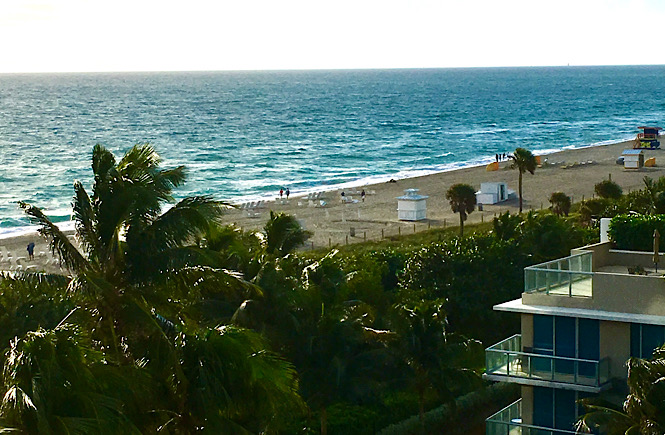 Miami Beach view from the hotel- a must on any Florida road trip featured by top US family travel blog, More than Main Street.