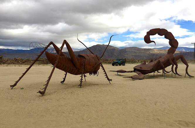 The funky giant bronze statues inBorrego Springs California.