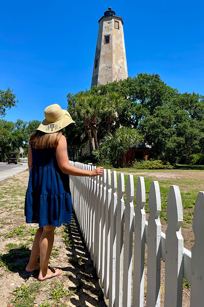 Checking out the Bald Head Island Lighthouse.