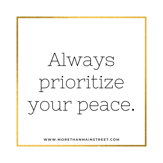 Always prioritize your peace. Best captions for instagram.