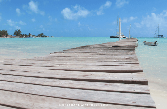 Stock photo of dock on Anegada Island BVIS