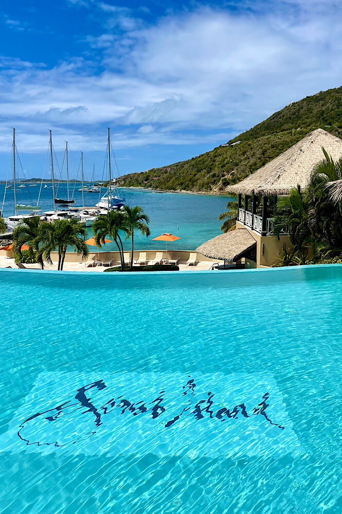 Infinity pool at Scrub Island