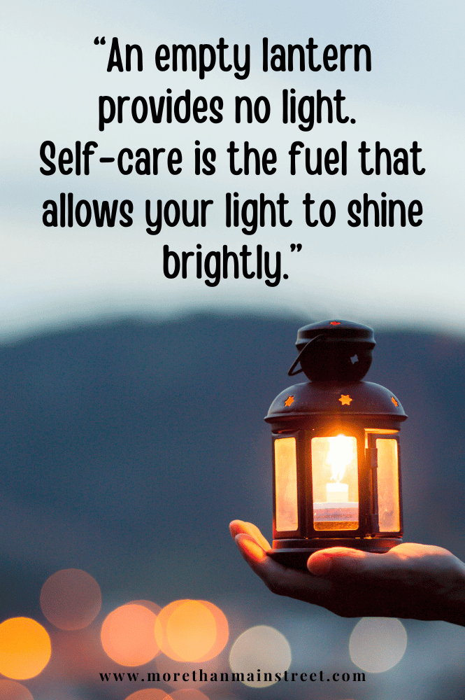 Lantern self care sunday quote