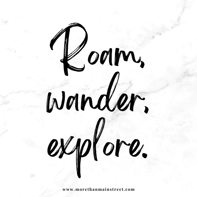 Adventure captions for Instagram: Roam, wander, explore.