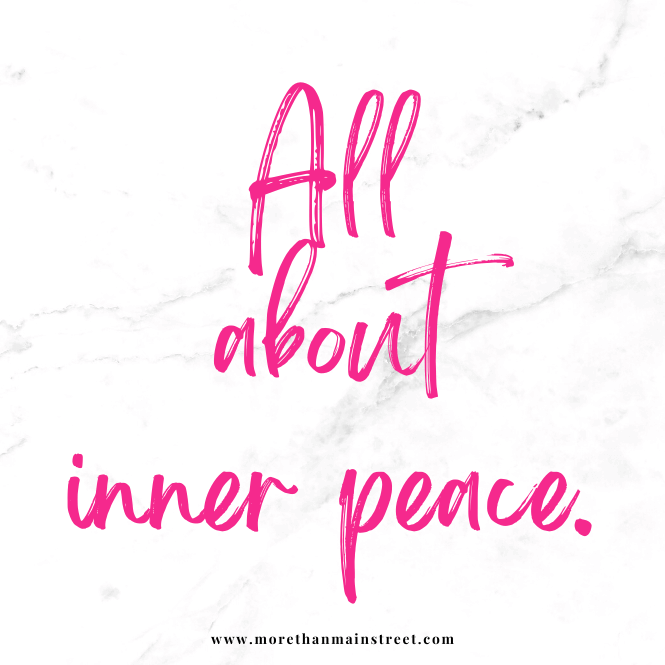 all about inner peace- perfect image for Instagram
