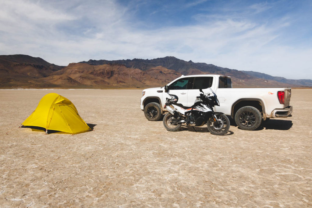 Camping is one of the most fun things to do in the PNW- in Alvord Desert, Oregon 