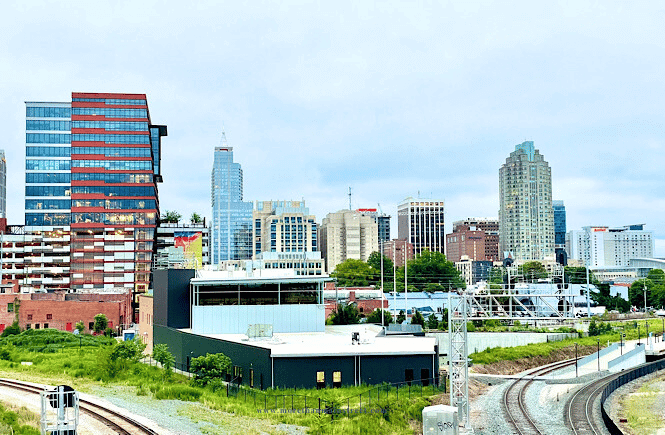 skyline of downtown Raleigh NC