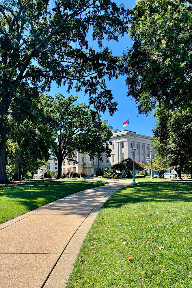 The State Capitol Building in downtown Raleigh