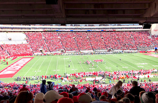 A Wisconsin football game in Madison Wisconsin