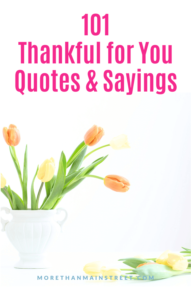 101 Thankful for You Quotes and Sayings