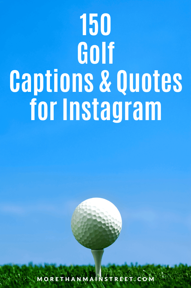 golf captions for Instagram (image of golf ball on a tee with a blue sky background)