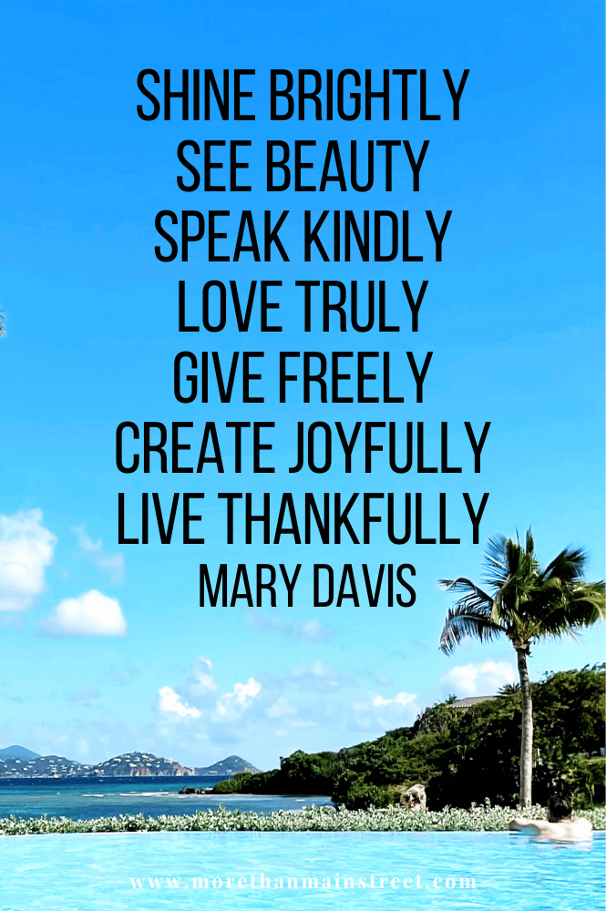 Mary Davis Live thankfully quote