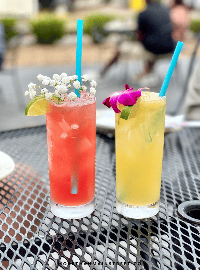 mocktails on the patio