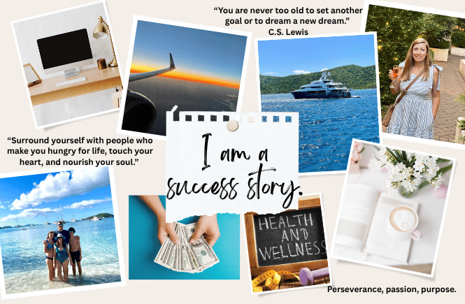 Vision board made with canva