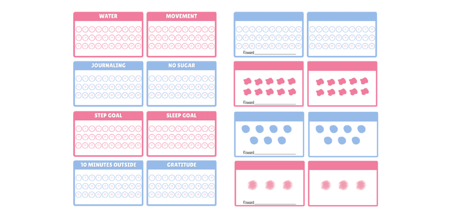 Free printable reward punch card template.