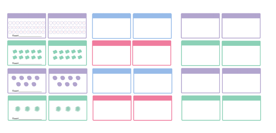 3 Blank template for reward punch cards